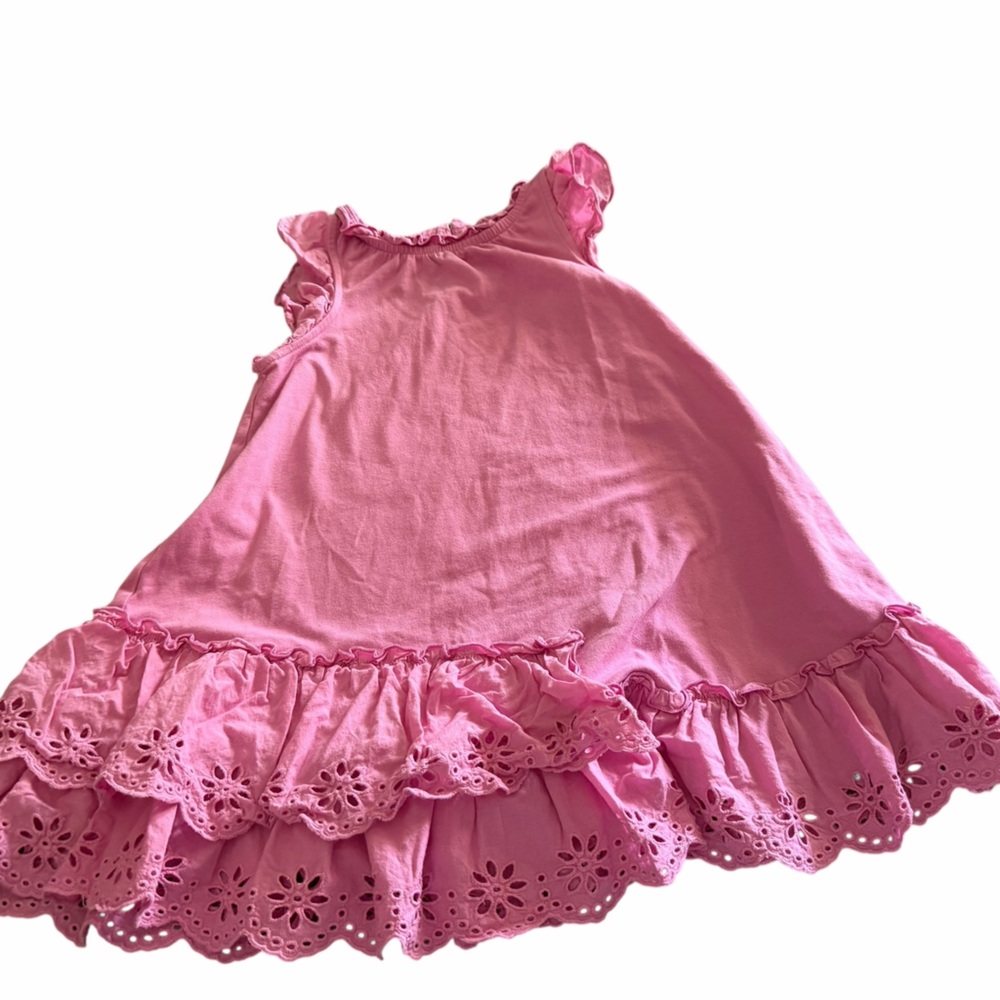 Matilda Jane Girls Stella Eyelet and Ruffle Dress Size 6, Pink. Sweet and demure